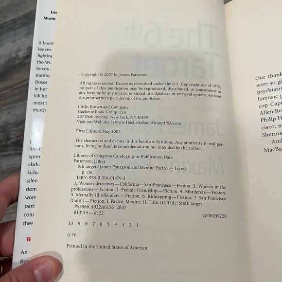 The 6th Target by James Patterson hardback - Picture 3 of 4